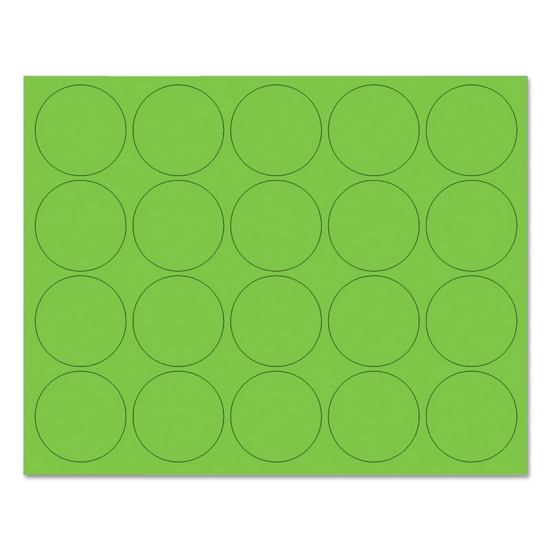 MasterVision 3/4-Inch Magnetic Circles, Pack of 20, Green (FM1601)